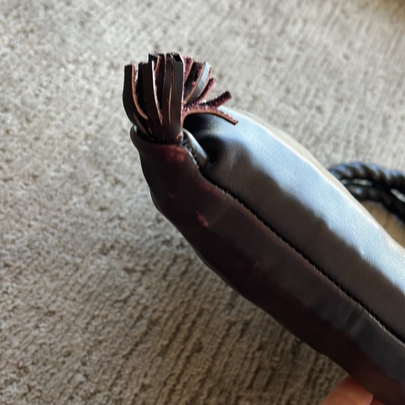 Folk Art Leather Vintage Butcher’s Bag Dated 1895 - Picture 5 of 16